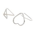 thumbnail image 3 of 100pcs Paper Clips Set 50 Triangular 50 Love Heart Double Layer 3D Paper Clips Bookmarks for Students Teachers Coworkers, 3 of 3