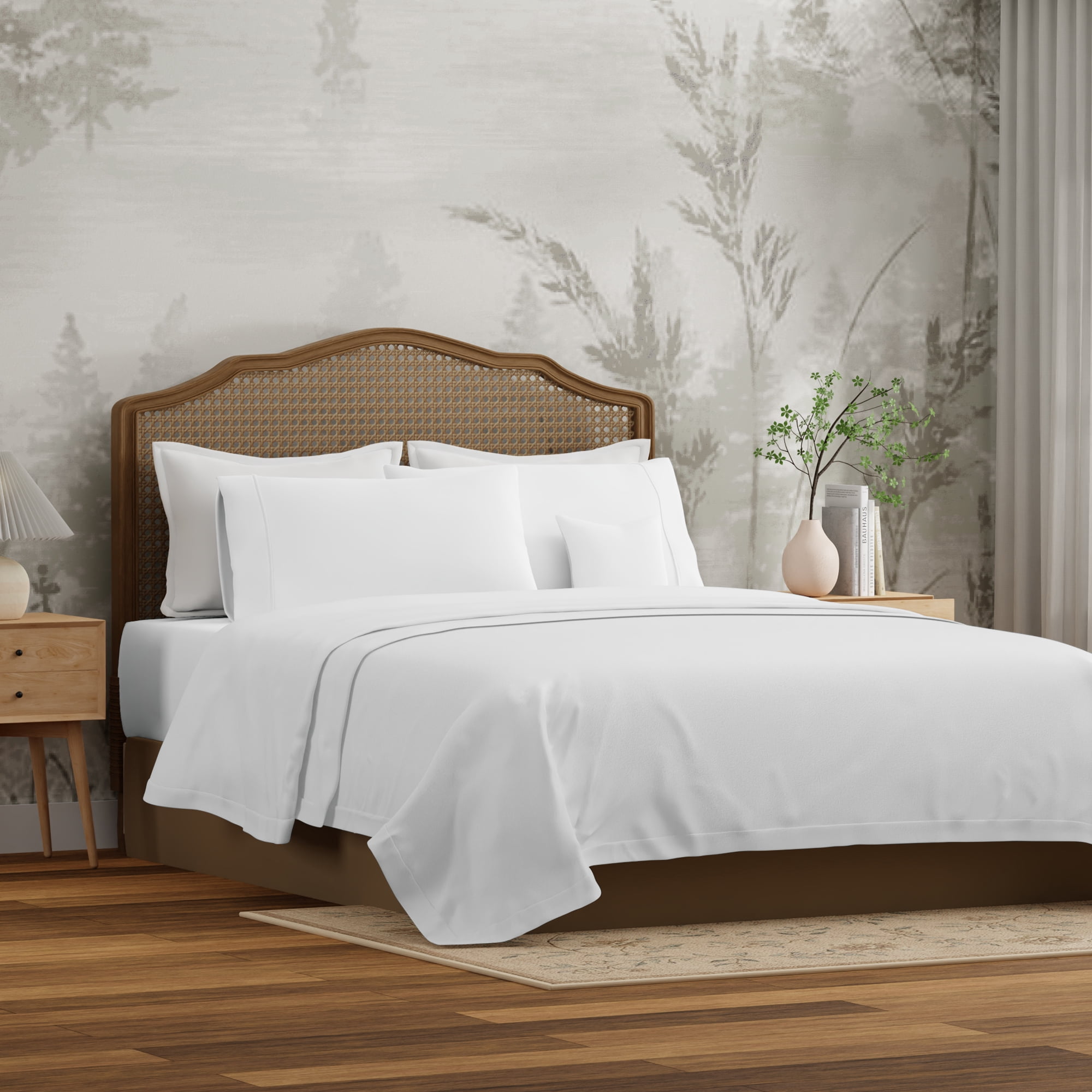 Purity Home 3-Piece 100% Organic Cotton Percale Bed Sheet Set, Cool & Crisp Bedding, Soft & Breathable, Lightweight, Eco-Friendly, Twin-XL, Arctic White