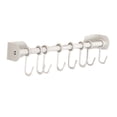 thumbnail image 3 of Kitchen Utensil Wall Holder, 201 Stainless Steel Kitchen Utensil Rack with 8 Hooks for Spatula 40cm Single Bar, 3 of 8