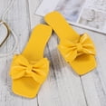 thumbnail image 6 of NOKIO Women's Open Toe Flat Sandals Bow Knot Slides Leather Summer Slippers Ladies Fashion Solid Color Bow Breathable Non-slip Wear-resistant Sandals, 6 of 9