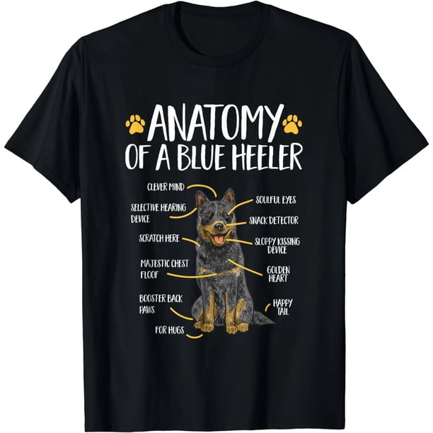 Camiseta Mujer - Anatomía del Perro Boyero Australiano (Blue Heeler)