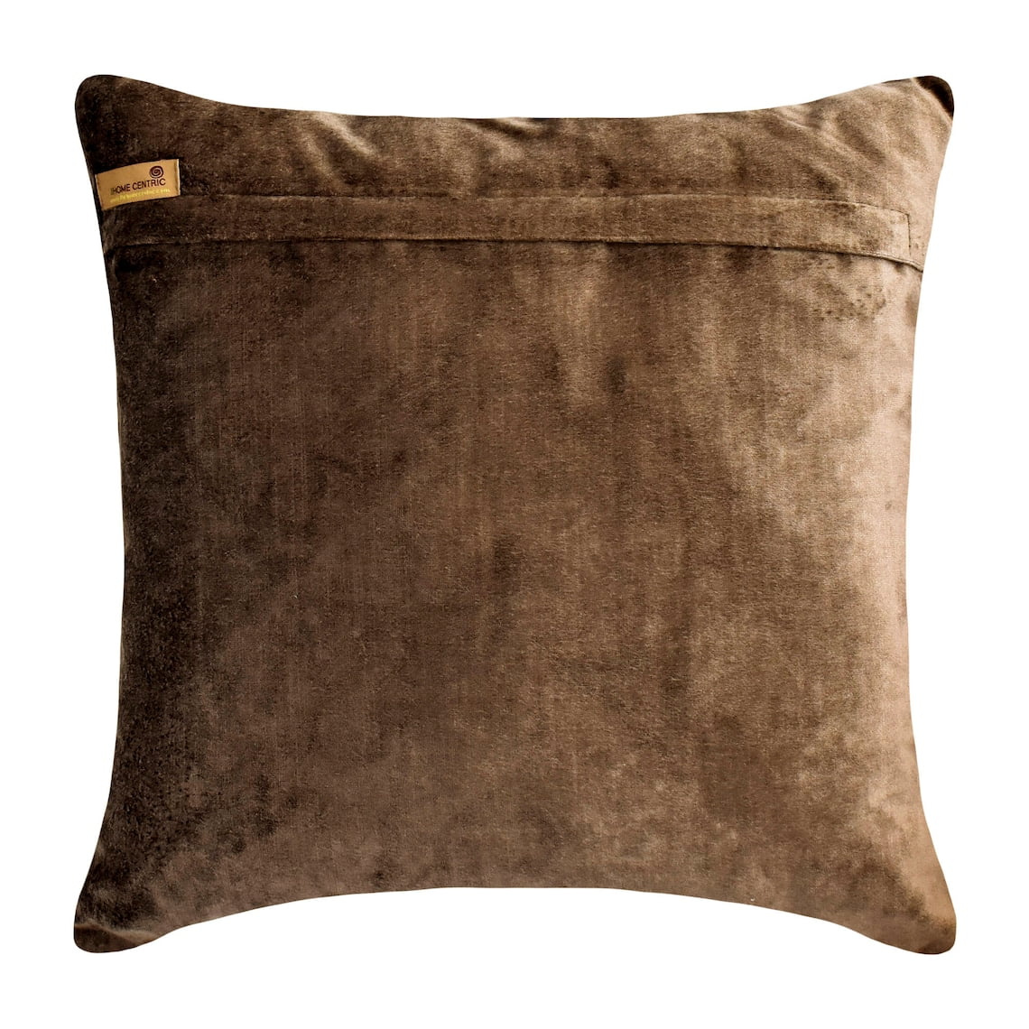 Pillow Case Covers, Decorative Brown 24"x24" (60x60 cm) Throw Pillow Cases, Velvet Beaded Embroidery Throw Pillows For Sofa, Geometric Pattern Modern Style - Brown Summit