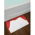 thumbnail image 2 of Theatre Bath Mat, Show Stage Curtains Opening Classic Antique Look on Plain Background Graphic, Plush Bathroom Decor Mat with Non Slip Backing, 29.5" X 17.5", Red and White, by Ambesonne, 2 of 2