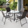thumbnail image 5 of Topbuy Rattan Folding Chair (4 Pack), Brown, 5 of 9