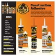 thumbnail image 4 of Gorilla 1022490 2.5 oz All Purpose Construction Adhesive, Clear, 4 of 4