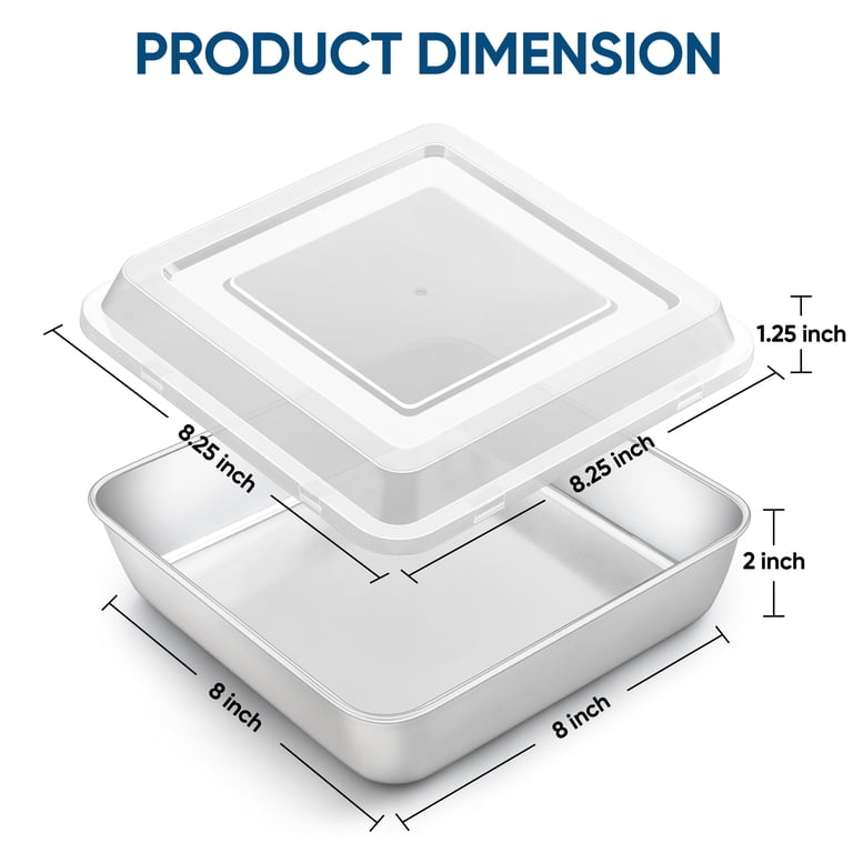 Walchoice 8x8" Square Baking Pan Set With Lids photo 3