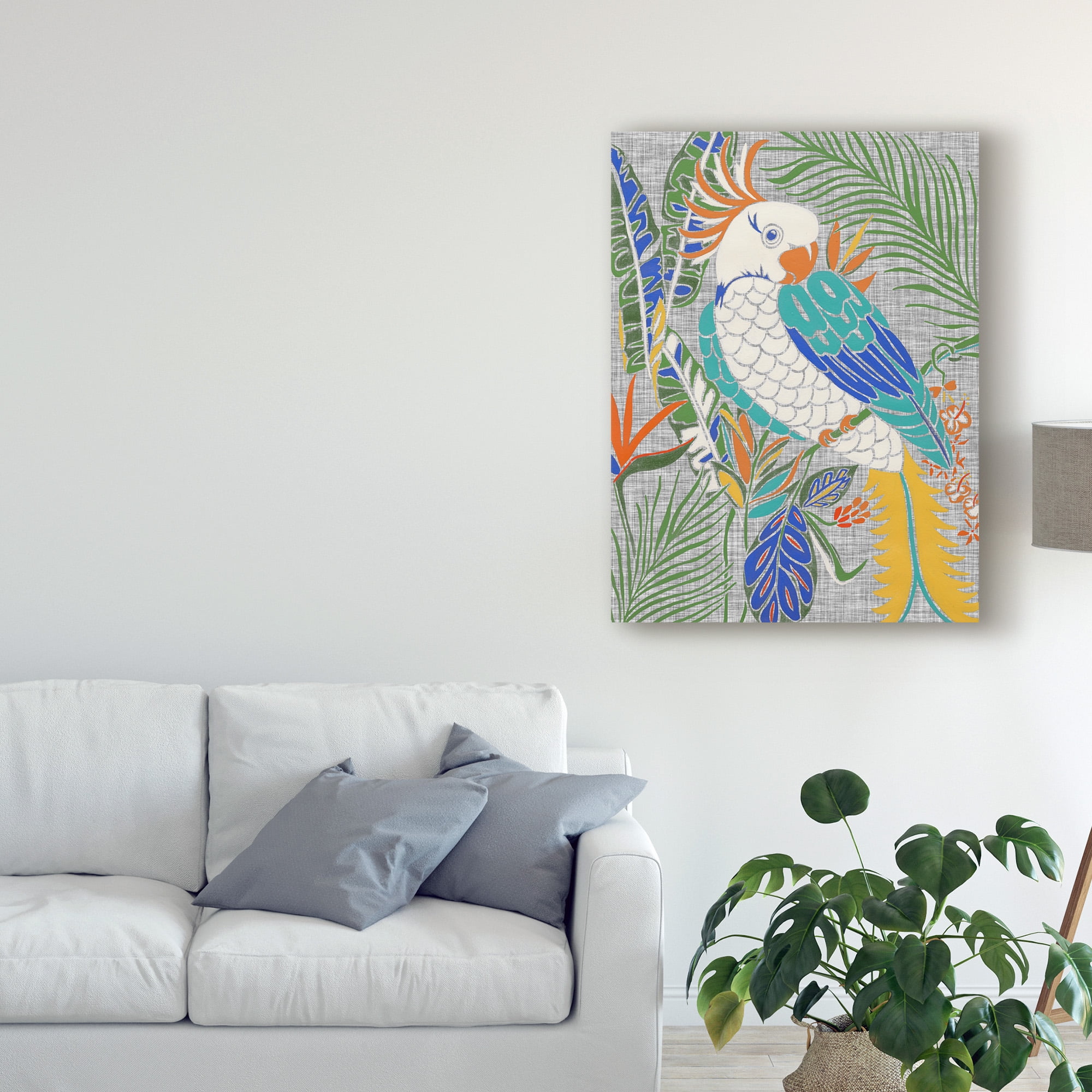 Trademark Fine Art 'Tropical Cockatoo' Canvas Art by Chariklia Zarris