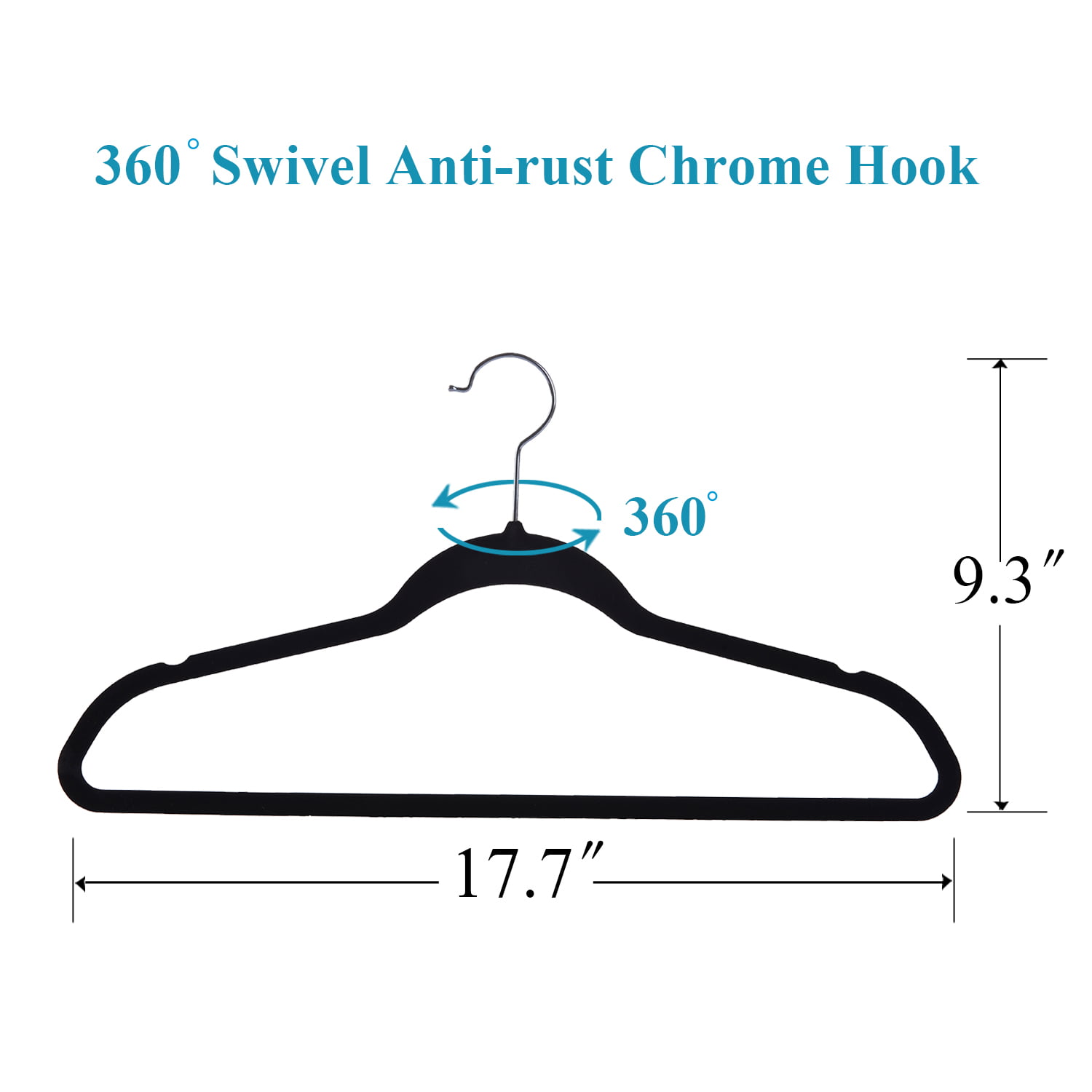 Slim, Velvet, Non-Slip Suit Clothes Hangers, Gray/Silver – Pack of 50 –  Built to Order, Made in USA, Custom Furniture – Free Delivery