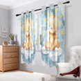 thumbnail image 6 of Teddy Bear Clouds Blackout Curtains Thermal Insulation 63 inch Grommet for Bedroom Living Room Bathroom Kitchen Windows 2 Pack, 6 of 6