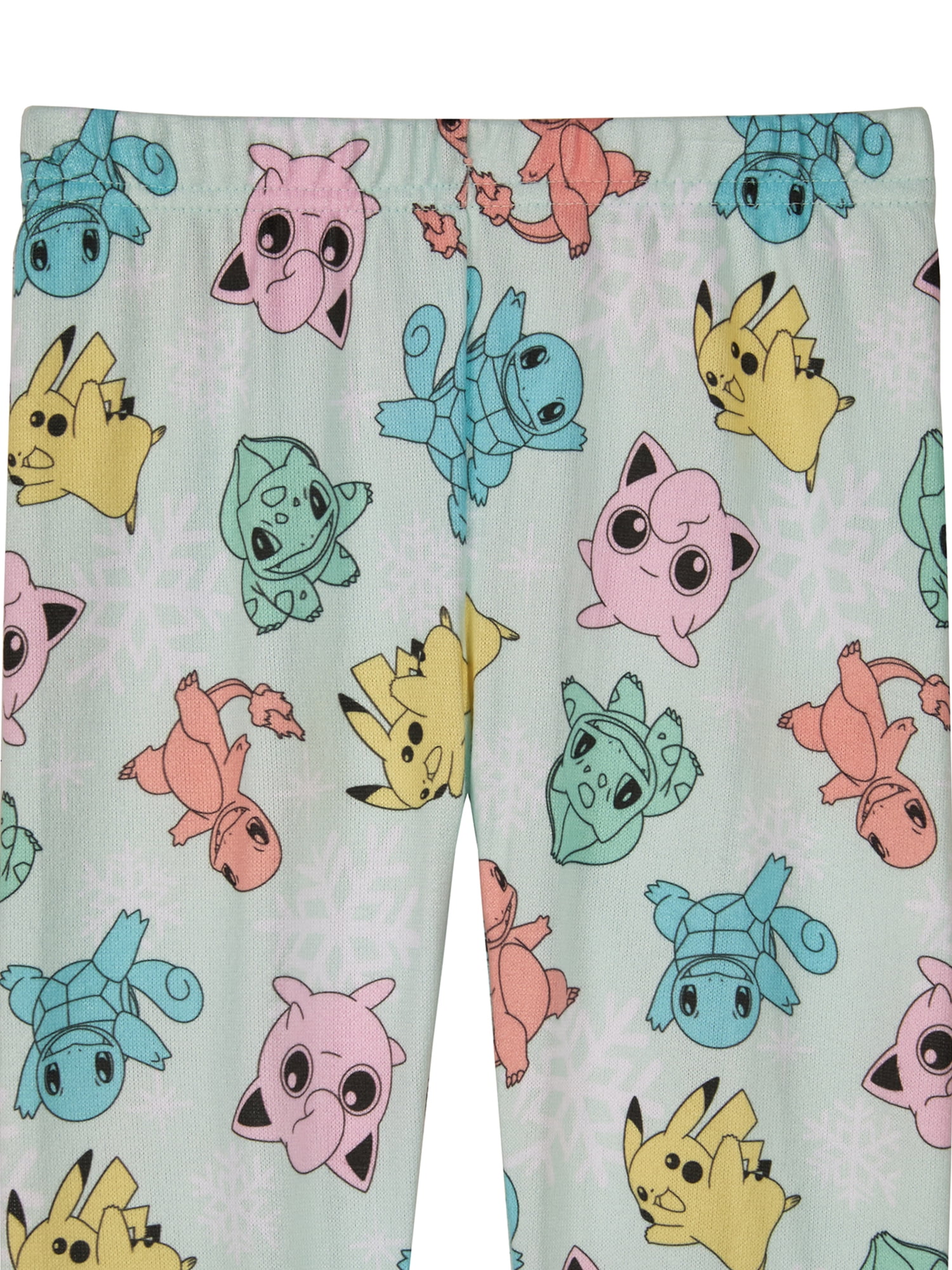 Pokemon Girls Snug Fit Long Sleeve Top and Sleep Pants, 2-Piece Pajama Set, Sizes 4-10
