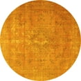thumbnail image 1 of Ahgly Company Indoor Round Persian Yellow Traditional Area Rugs, 5' Round, 1 of 4