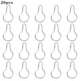 thumbnail image 3 of Cateissary 20 piezas anillos de gancho de cortina Clip colgante de cortina de Metal para varillas de ducha de baño rodillo deslizante accesorios para el Type2 Cateissary HA000642-00B, 3 of 6