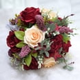 thumbnail image 4 of Bride wedding bouquet - red diameter about 26cm high about 25m, 4 of 11