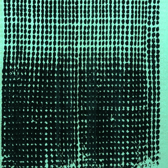 Ahgly Company Indoor Square Abstract Turquoise Blue Modern Area Rugs, 3' Square