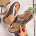 thumbnail image 3 of Daolelai Women's Summer Fashion Solid Color Clip-Toe Massage Insole Beach Sandals Casual Slippers, 3 of 8