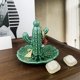 thumbnail image 4 of Plato de cerámica con forma de cactus para sujetar anillos, joyas y regalos, 4 of 5