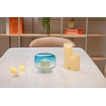 thumbnail image 6 of Mainstays 5.2" Blue Ombre Glass Hurricane Home Pillar Candle Holder Small, 6 of 9