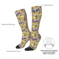 thumbnail image 4 of Naloa Lavender Flowers Thigh High Socks Extra Long Stretchy Sock Women Over Knee High Opaque Stocking Daily Wear, 4 of 6