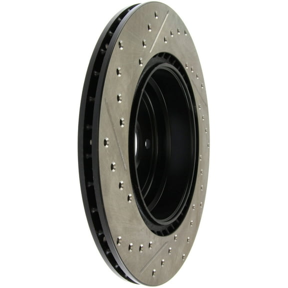 StopTech 06 BMW 330 / 07-09 BMW 335 Slotted & Drilled Left Rear Rotor Fits select: 2013-2014 BMW X1, 2015 BMW X1 XDRIVE35I