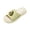 10#Green, variant on Women's Linen Slippers Cute Fruit House Shoes Breathable Summer Indoor Slides Anti-Slip Soft Sole Avocado Watermelon Design for Home Spa