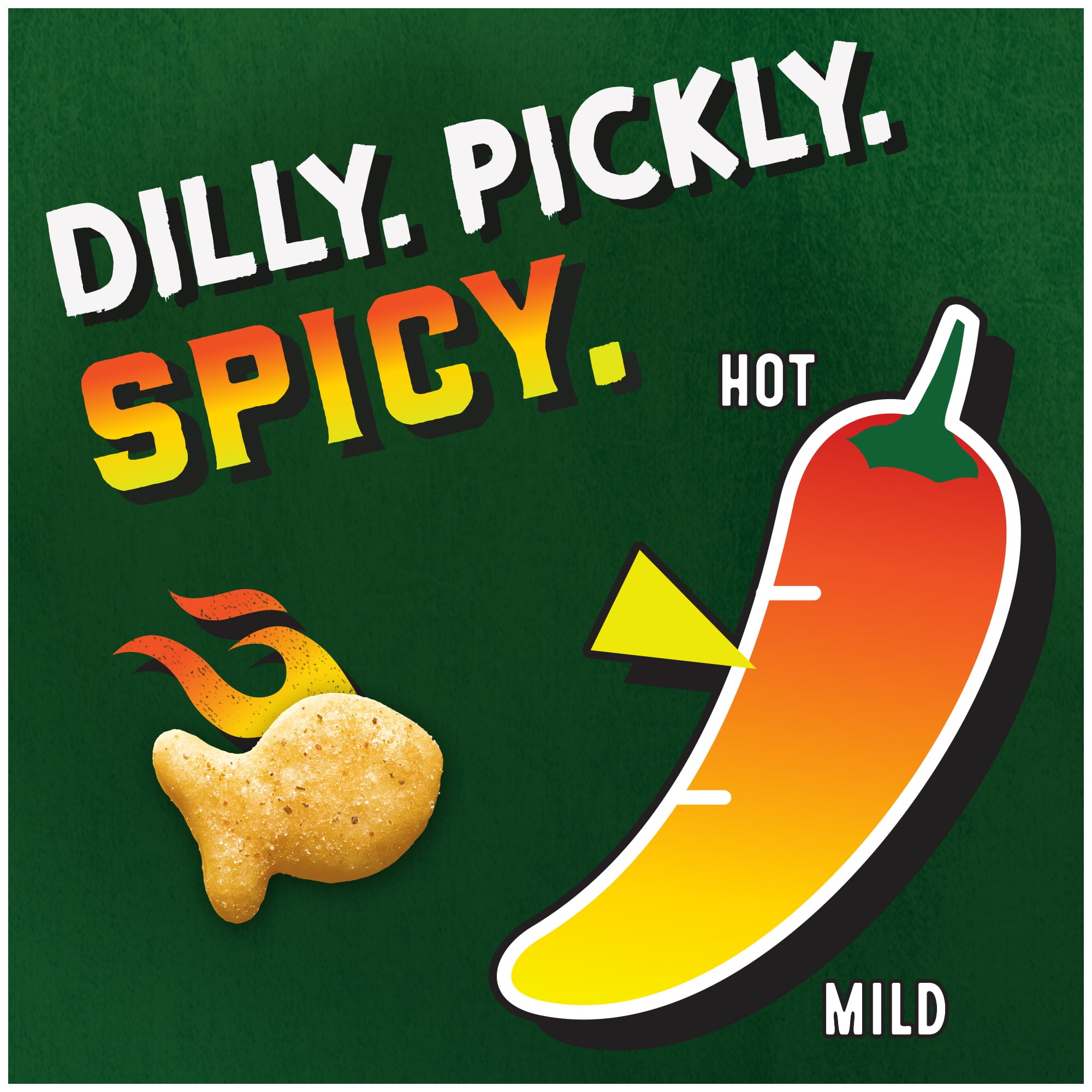 (6 pack) Goldfish Spicy Dill Pickle Flavored Crackers, 6.1 oz Bag