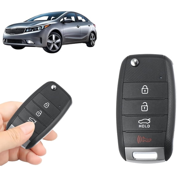 Replacement Keyless Entry Remote Car Key Fob 4 Button Car Key 95430 A7200 OSLOKA 875T FSK for Forte 2017 2018 433MHz 60 Chip Fits 4 Button Flip Key Sedan OSLOKA 875T 433MHz