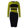 thumbnail image 4 of IROINNID Savings Semi Formal Dress for Women Long Sleeve Bodycon Dress Sexy Elegant And Solid Colorful Wrapped Hip Dress,Green, 4 of 7