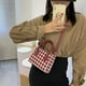 thumbnail image 2 of Bolso de mano cruzado a cuadros Retro para mujer bandolera de Likrtyny hombro de cuero PU informal bolso de viaje portátil con asa superior, 2 of 9