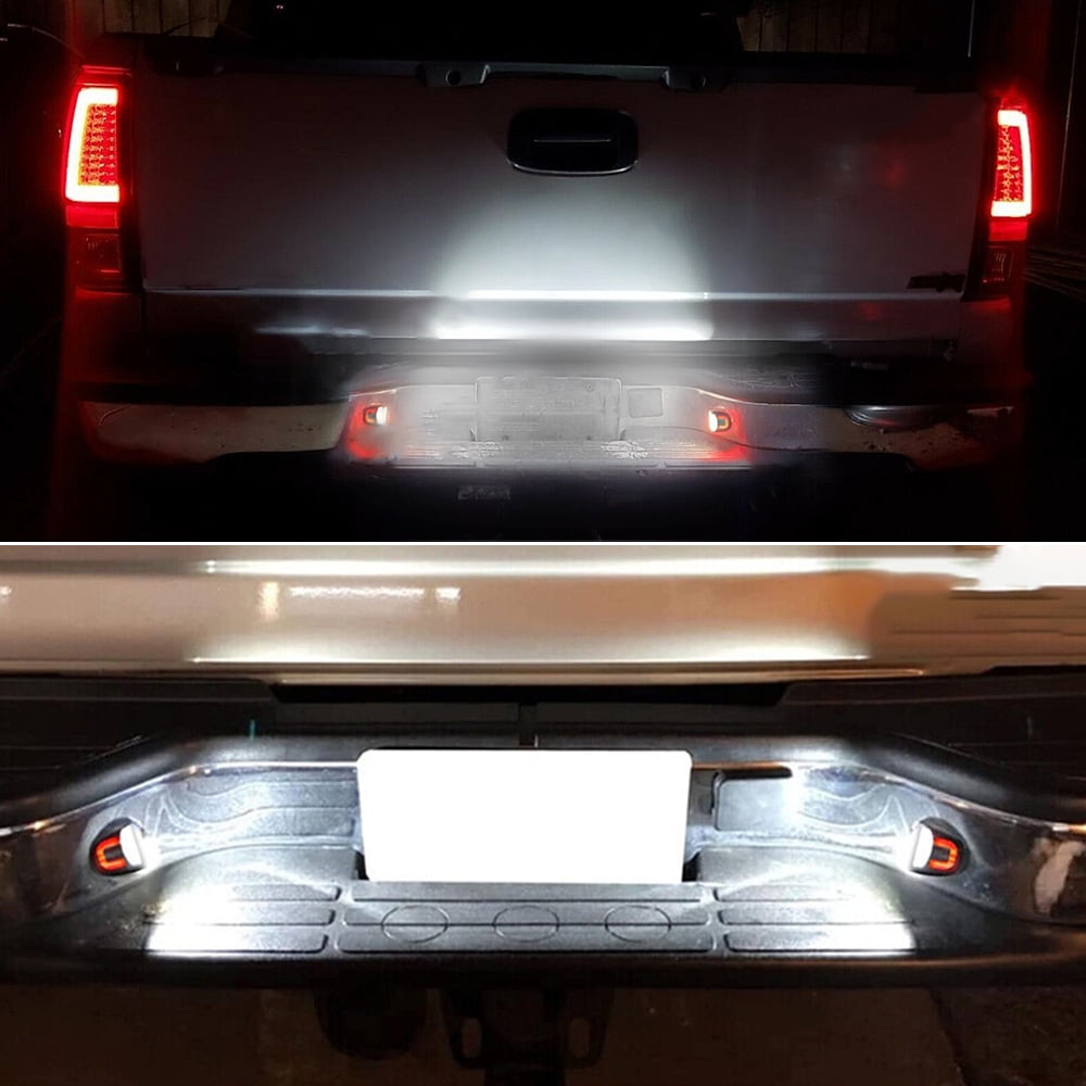 LED License Plate Light Tag Lamp Assembly Replacement For 1999-2013 Chevy Silverado GMC Sierra, DC12V 6000K White, Pack of 2