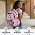thumbnail image 4 of HELLHERO Lightweight Zaino per ragazze for Back to School Travel, 600D Polyester Multi Pocket Zaino per bambini, Leopard Print Design, 4 of 8