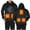 Black, variant on Heated Hoodie for Men Women USB Rechargeable, Unisex Heated Hooded Pullover Sweatshirts Thick Warm Long Sleeve Casual Lightweight Heating Coat with 5 Heating Zones