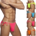 thumbnail image 1 of Bañador de hombre de color liso con tirantes para adultos, pantalones de playa sexis, bañador de bikini de cintura baja para hombre, 1 of 2