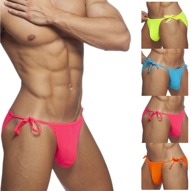 Bañador de hombre de color liso con tirantes para adultos, pantalones de playa sexis, bañador de bikini de cintura baja para hombre