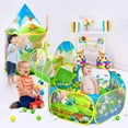 thumbnail image 4 of Wilwolfer 3PC Dinosaur Kids Play Tent for Toddlers with Baby Ball Pit & Pop-up Tunnel Indoor Outdoor Polyester Toys, 4 of 9
