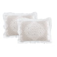 thumbnail image 4 of Lucianna Ruffle Edge Cotton Bedspread Taupe 3Pc Set Full/Queen, 4 of 6