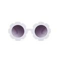 thumbnail image 2 of Wutalume Cute Round Frame Kids Sunglasses with Flower Design and PC Materials, UV Protection Sun Glasses for Children, Adorable and Safe Eyewear for Beach,and Daily Use,White, 2 of 5