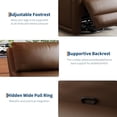 thumbnail image 7 of 360° Swivel Rocking Recliner Chair with Manual Footrest, Soft Faux Leather Upholstered Glider for Living Room/Nursery, 7 of 7