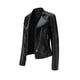 thumbnail image 5 of Chaqueta delgada de cuero con cuello levantado y cremallera para mujer Fridja  BV0+748, 5 of 7