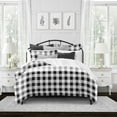 thumbnail image 2 of Lumberjack Check White/Black Duvet Cover Set King, 2 of 5