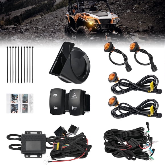 Kit de intermitentes KEMIMOTO UTV con bocina Plug & Play Polaris Can