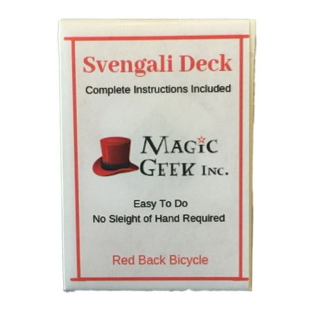Magic Geek Bicycle Svengali Deck - Choose Your Color (Red, 1 (Best Magic Deck Color)