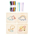 thumbnail image 3 of Wooden Lacing Embroidery Board Game Busy Board Learning and Educational Colorful Dinosaur, 3 of 8