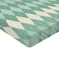 thumbnail image 2 of Ambesonne Aqua Fitted Sheet, Triangle Shapes Abstract, Twin Size, Turquoise Pale Blue, 2 of 3