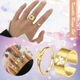 MVNSFEW Grudge Rings Gold Knuckle Rings Set for Women Teen Girls Chain Stacking Ring Rings Size