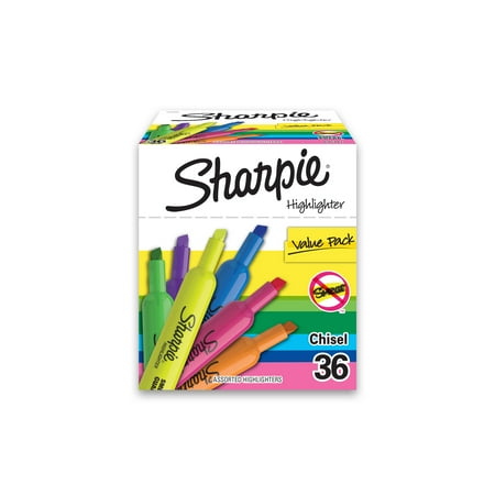 UPC: 0071641188860 | Sharpie Tank Highlighters  Chisel Tip  Assorted Color Highlighters  Value Pack  36 Count