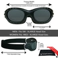 thumbnail image 2 of Bikershades Motorcycle Goggles Bike Riding Skiing Snowboarding Foam Cushion Sunglasses, 2 of 5