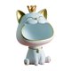 thumbnail image 2 of Estatua de gato de la suerte de resina, figura de animales, escultura, cuenco, figura de gatito, plato de gatito Azul claro, 2 of 9