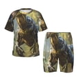 thumbnail image 1 of Fotbe Ferocious Dinosaur Pijama Estampada de 2 Piezas para Niños – Ropa de Dormir de Manga Corta Cómoda para Niños y Niñas, Camiseta y Shorts de Algodón-3X-Large, 1 of 6