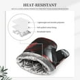 thumbnail image 4 of Honeii Cool Black And White Dragon patten Oven Mitts and Pot Holders Sets, Baker Oven Mitts, Mittens for Kitchen Decor, Baking Lover over Gloves Gifts, 4 of 7