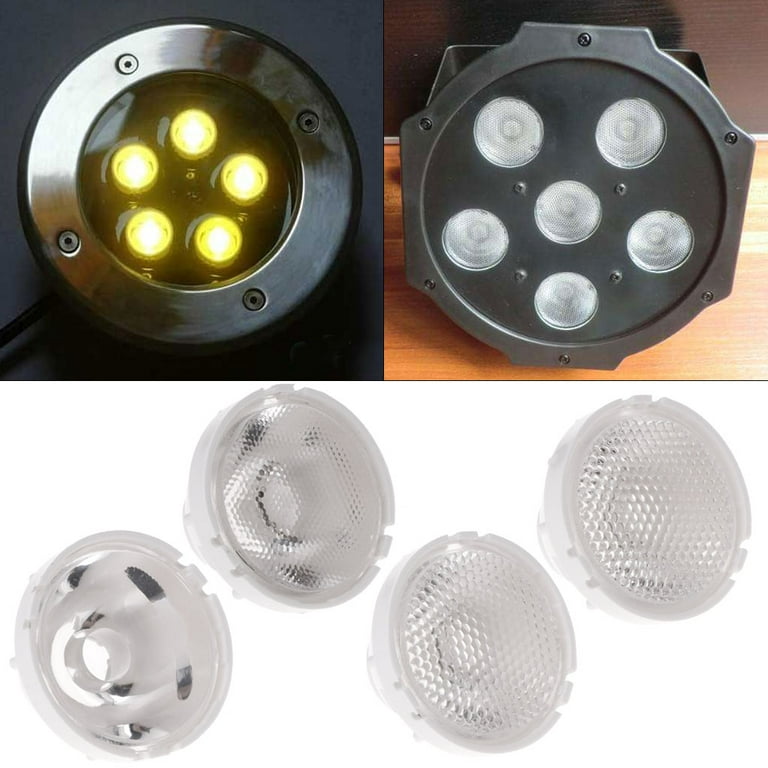 JUNTEX 10°/25°/45°/60° Lens Reflector Collimator 21mm for CREE,XHP50,XML,5050 Led Wall Wash Light, Spotlight -